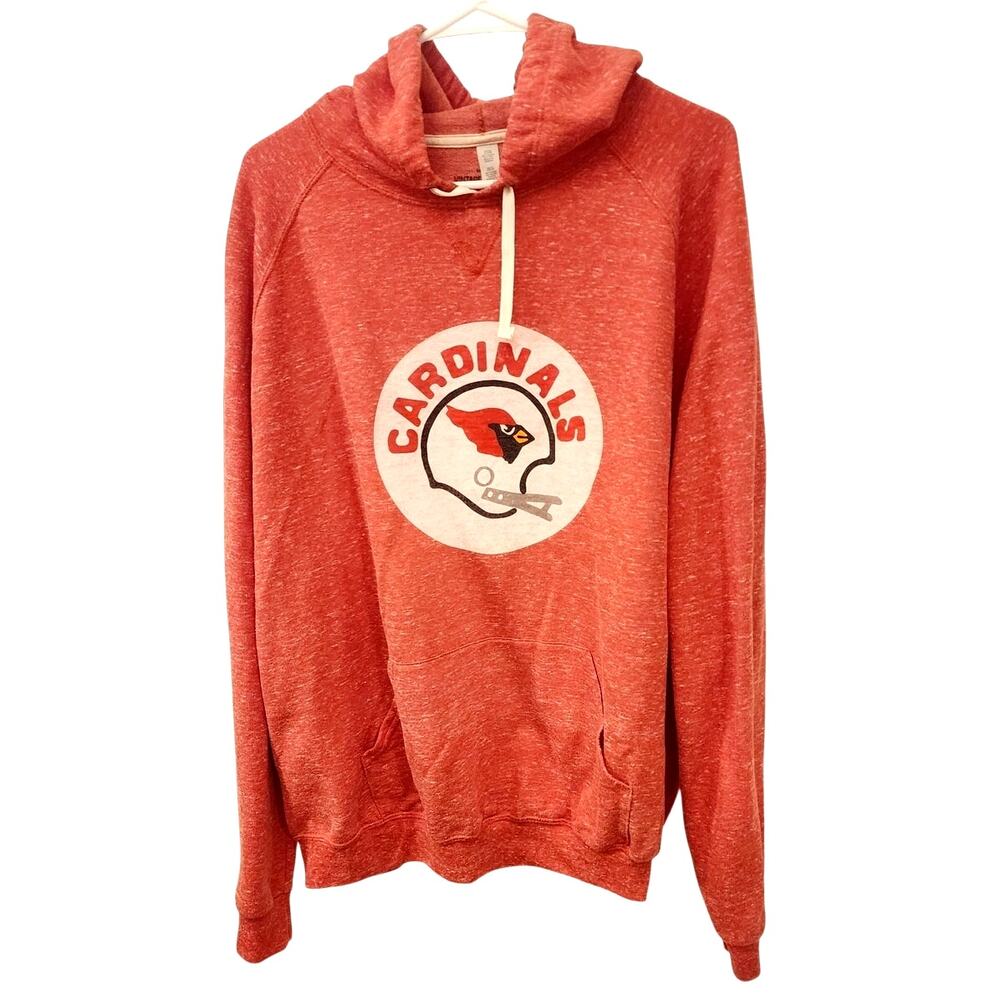 Vintage Brand Arizona Cardinals Hoodie Sweatshirt Orange Red Mens 2XL NFL